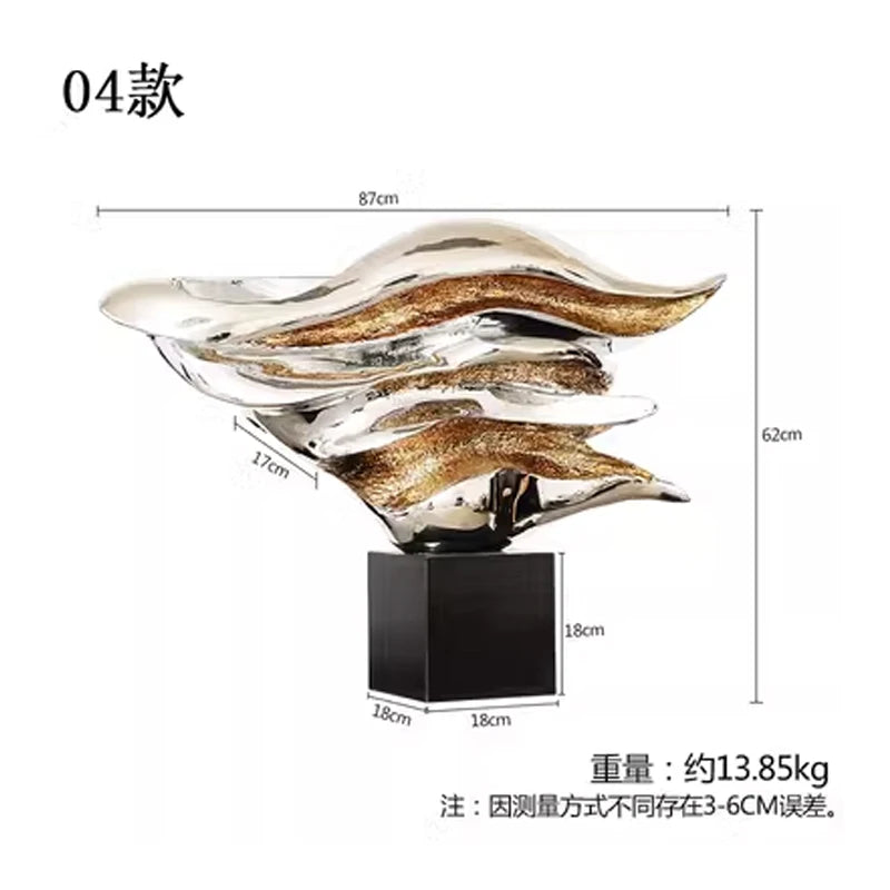 Modern Abstract Sculpture Decoration: Creative Soft Decoration for Hotel Lobby Living Room, Clubhouse, Resin Flooring, and Entr