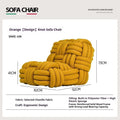 Any Size Custom Nordic Knit Lounge Chair Handwoven Chenille Fabric High Resilience Foam Comfortable Minimalist Living Room Leisu - view 27
