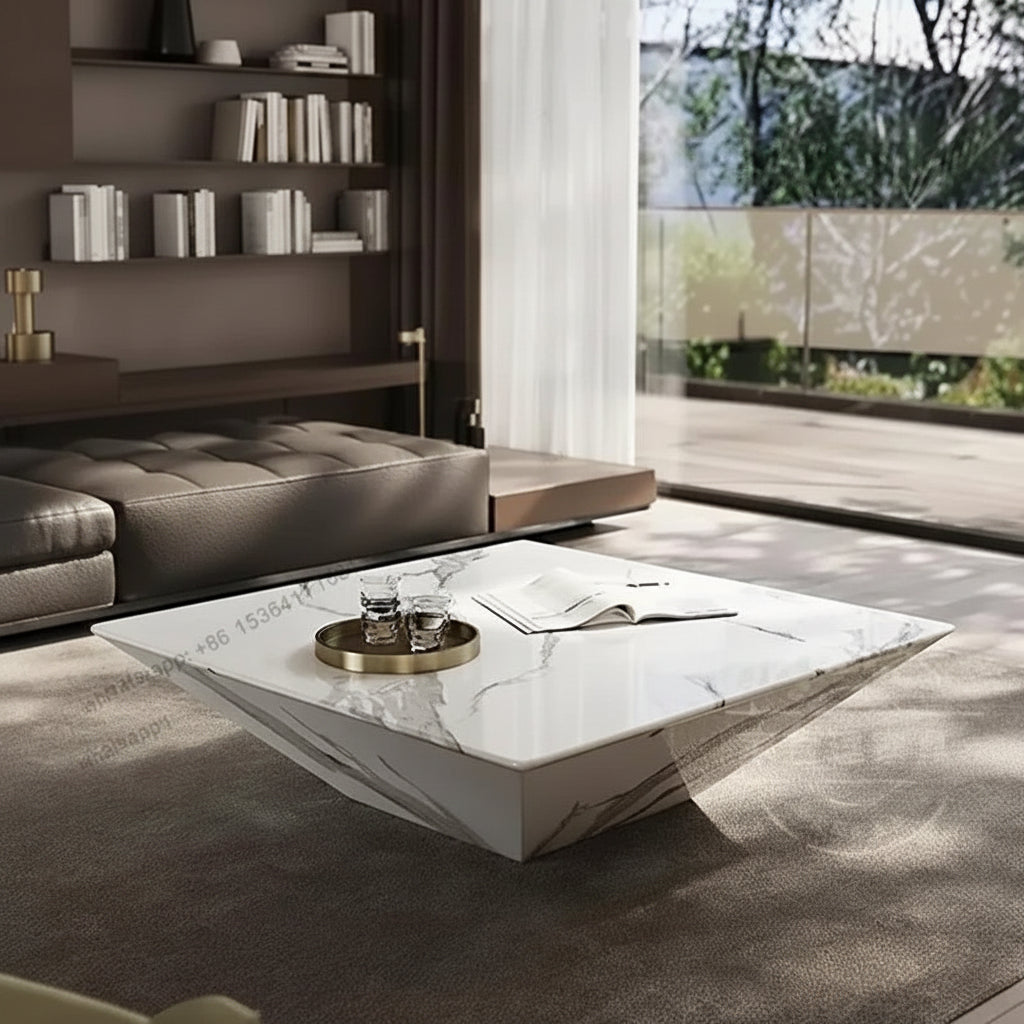 Korean Antique-Style Square Coffee Table | Modern Minimalist - view 3