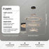 Round modern LED ceiling chandelier with three-layer acrylic design and adjustable height for living or dining rooms