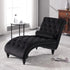 Velvet Chaise Lounge Indoor,Button-Tufted Upholstered Chaise Lounge Chair with Pillow for Bedroom Living Room, Customized