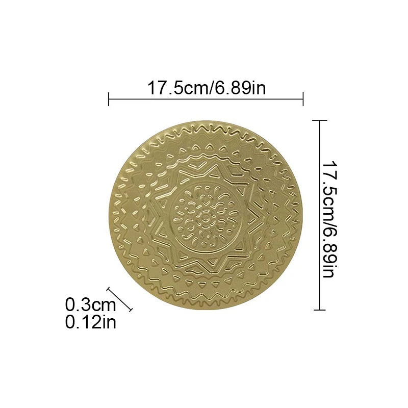 Luxury Modern Metal Circle Wall Art Golden Disc