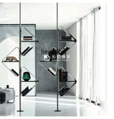 Stainless Steel Light‑Partition Bookshelf with an open design, ideal for modern home décor and space separation.