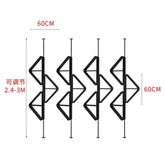 Stainless Steel Light‑ Partition Bookshelf dimensions 60CM x 60CM adjustable 2.4-3M.