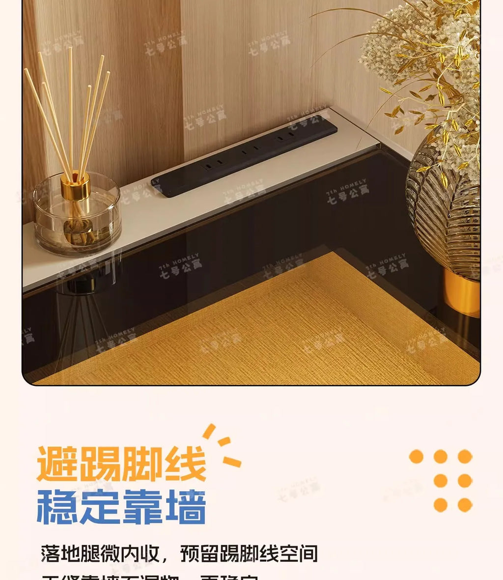 Nordic Solid Wood Dressers Bedroom Modern Dressing Table Drawer Integrated Home Small Apartment Makeup Table with LED Mirror - view 37