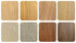 Solid Teak Wood Outdoor Sun Lounger Chaise various wood grain samples showcasing texture and color variations.