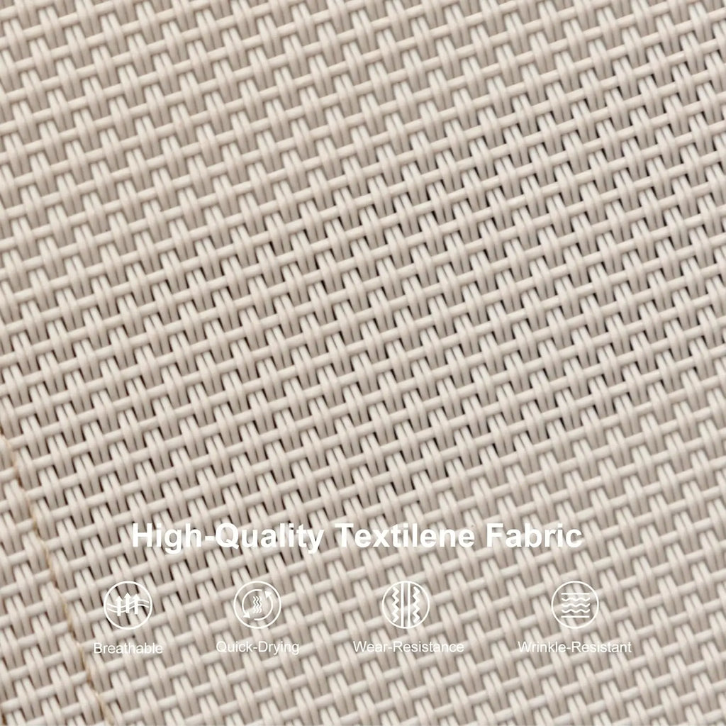 Patio Oversized Chaise Lounge Chair Set with Side Table Pool