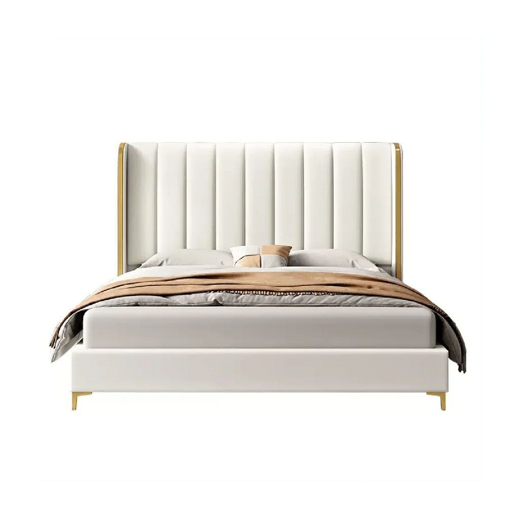 Soft Wooden Bed in King or Queen Size Upholstered