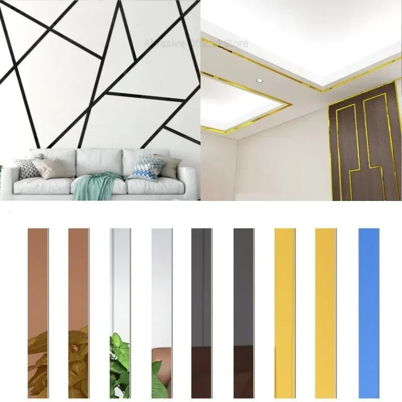 3D Wall Stickers Living Room, TV Back Drop DIY, Home Entrance Acrylic Mirror