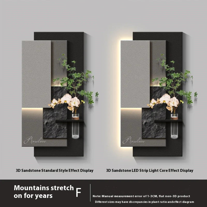 Ltalian Minimalist Entrance Decoration Painting Mural Hydroponic Green