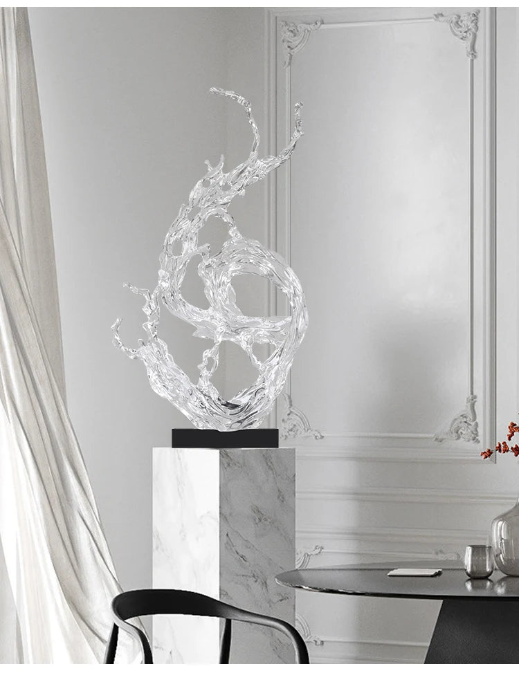 Modern Abstract Sculpture Decoration: Creative Soft Decoration for Hotel Lobby Living Room, Clubhouse, Resin Flooring, and Entr