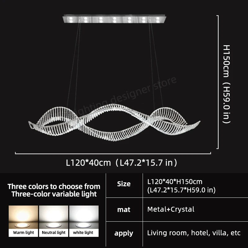 Modern Pendant Light For Living Room Nordic Luxury Dining Room Chandelier Fishbone Dining Room Ceiling Hanging Lamp Crystal - view 23