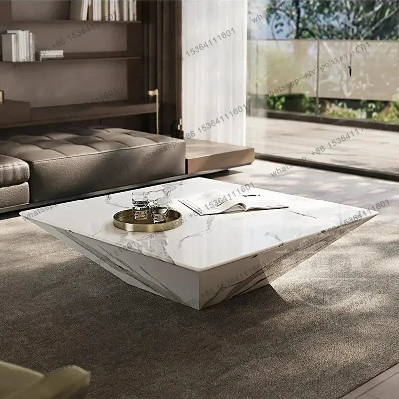 Korean Antique-Style Square Coffee Table | Modern Minimalist - view 4