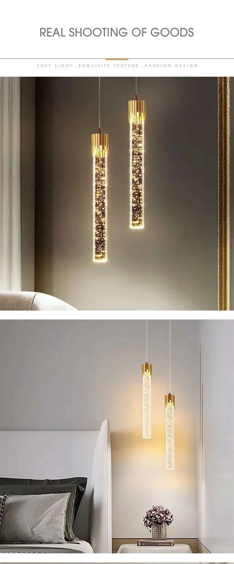 Luxury Crystal Ring Chandelier, Modern Minimalist Pendant Light.