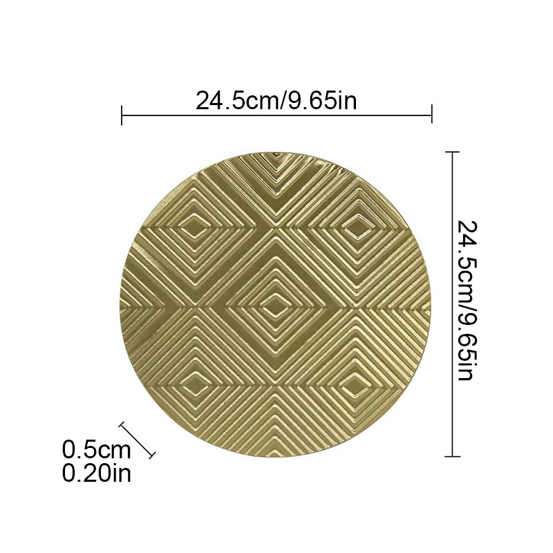 Luxury Modern Metal Circle Wall Art Golden Disc