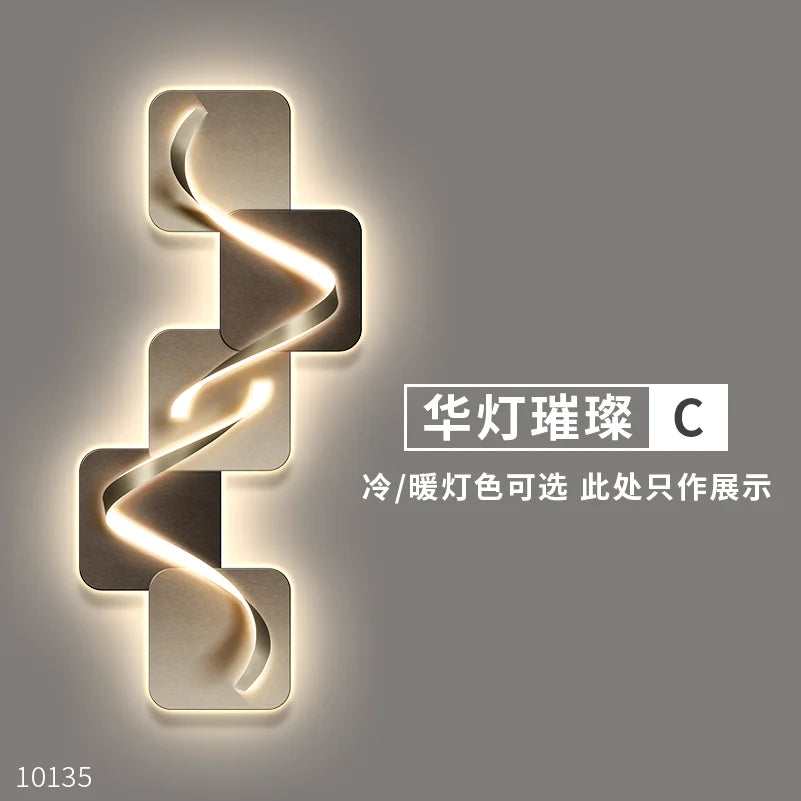 Light luxury entrance hall decoration painting, LED lights, Italian minimalist living room, high-end mural in the corridor - view 21