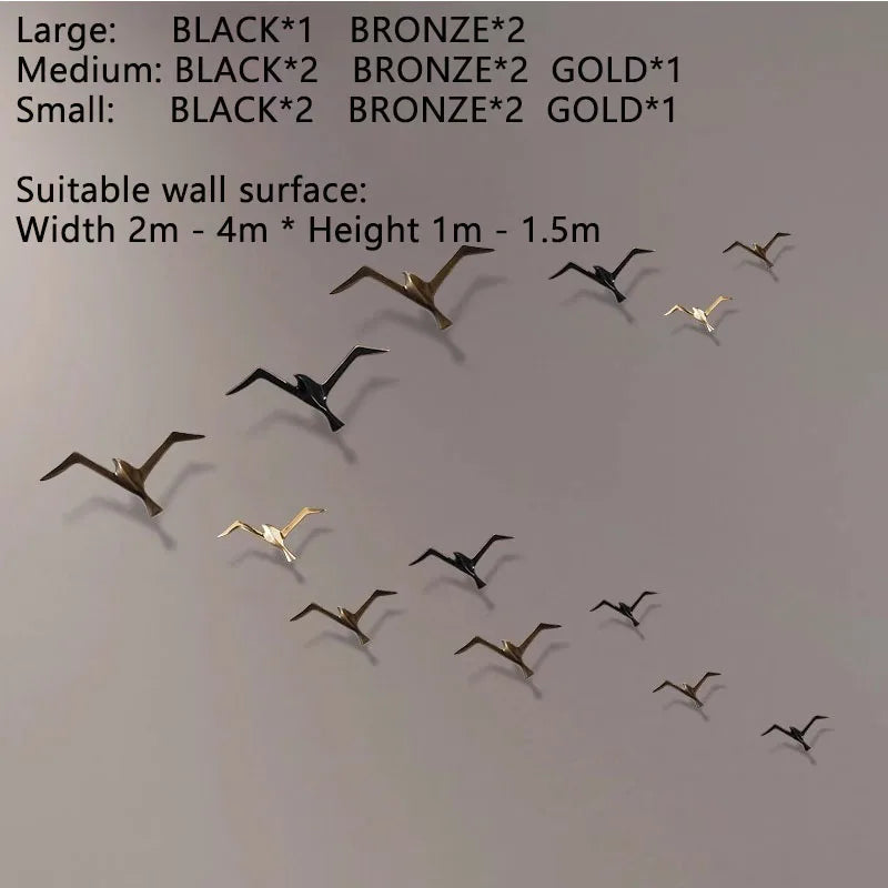 Luxury Pure Copper Seagull Statue Wall Hanging Metal Bird Sculpture Ornament Retro Office Cafe Wall Decoration Home Decor Gift