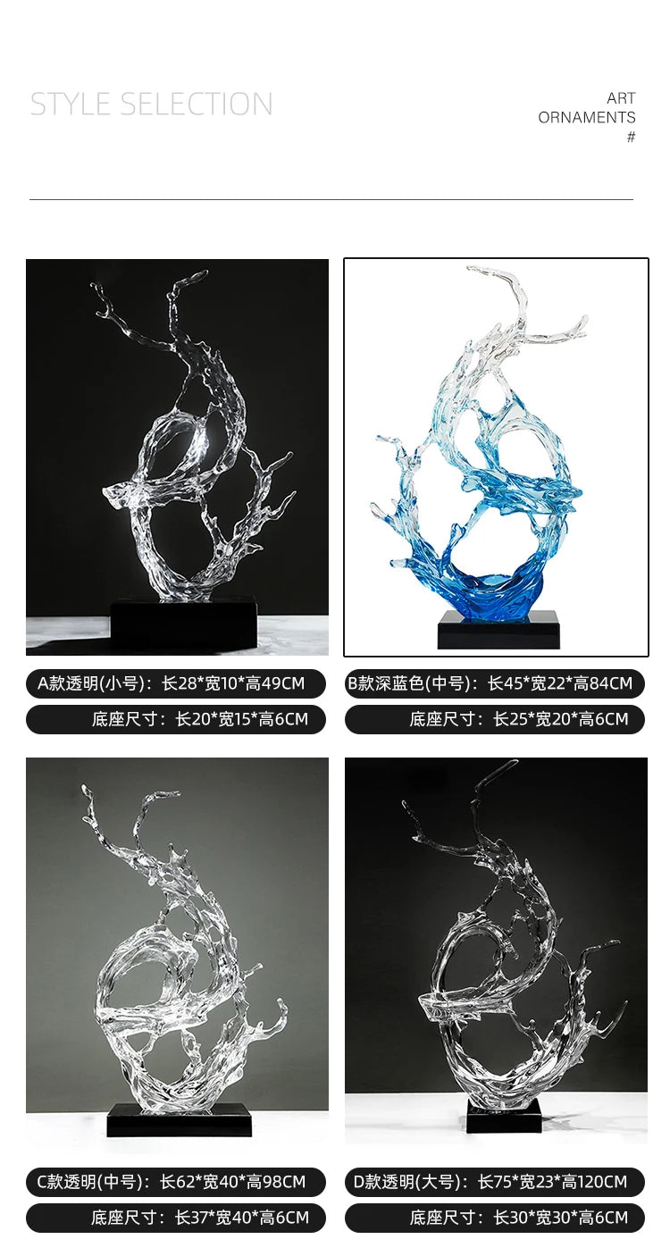 Modern Abstract Sculpture Decoration: Creative Soft Decoration for Hotel Lobby Living Room, Clubhouse, Resin Flooring, and Entr
