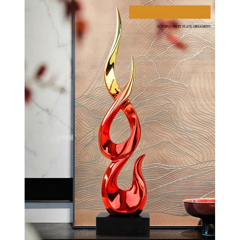Modern Abstract Sculpture Decoration: Creative Soft Decoration for Hotel Lobby Living Room, Clubhouse, Resin Flooring, and Entr