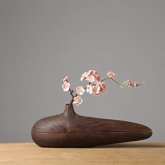 Light Luxury Resin Tabletop Vase | Sculptural Home Décor Accent