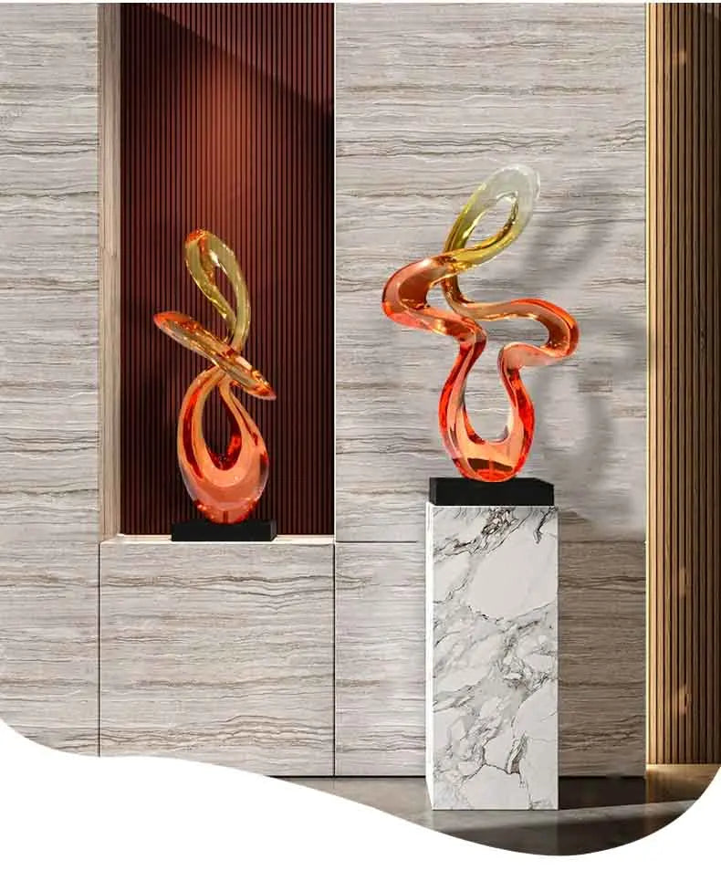 Transparent Resin Sculpture Ornaments, Abstract Crafts, Statue Model Home Decor, Lobby Artwork Decoration, Nordic Luxury Gifts