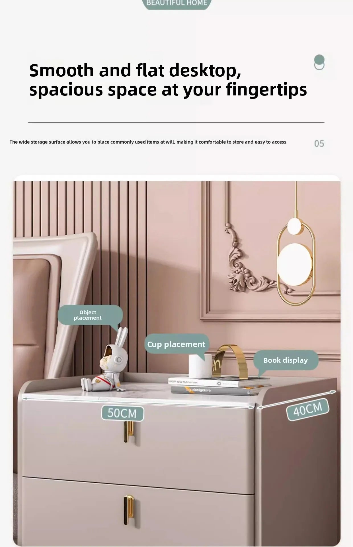 Bedside table Three pumps Multifunctional small locker Shelf Bedroom bedside table - view 15