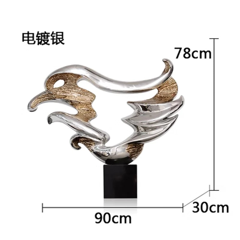 Modern Abstract Sculpture Decoration: Creative Soft Decoration for Hotel Lobby Living Room, Clubhouse, Resin Flooring, and Entr