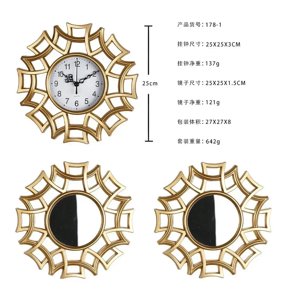 Best Sellers 3 Pcs European Elegant Decorative Clocks
