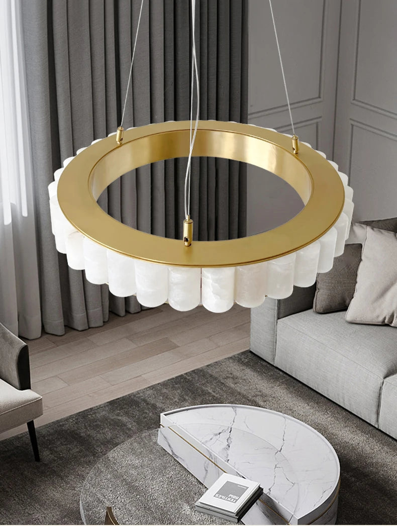 Modern Chandelier Dining Room LED Luxury Hanging Lamp Marble Lighting Lamp for Living Room Chandelier - view 14