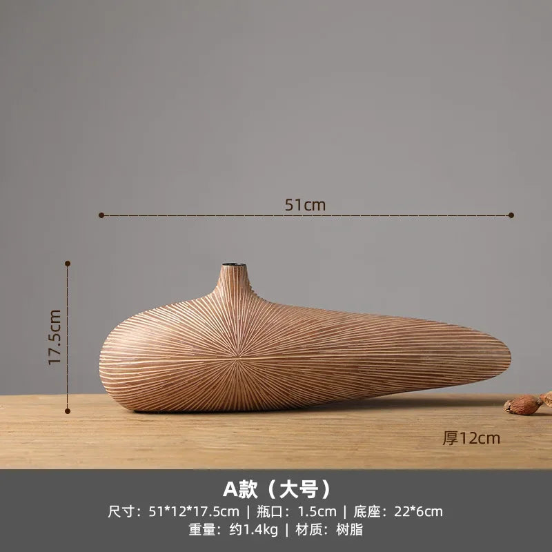Light Luxury Resin Tabletop Vase | Sculptural Home Décor Accent