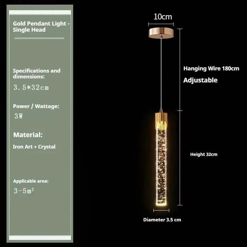 Luxury Crystal Ring Chandelier, Modern Minimalist Pendant Light.