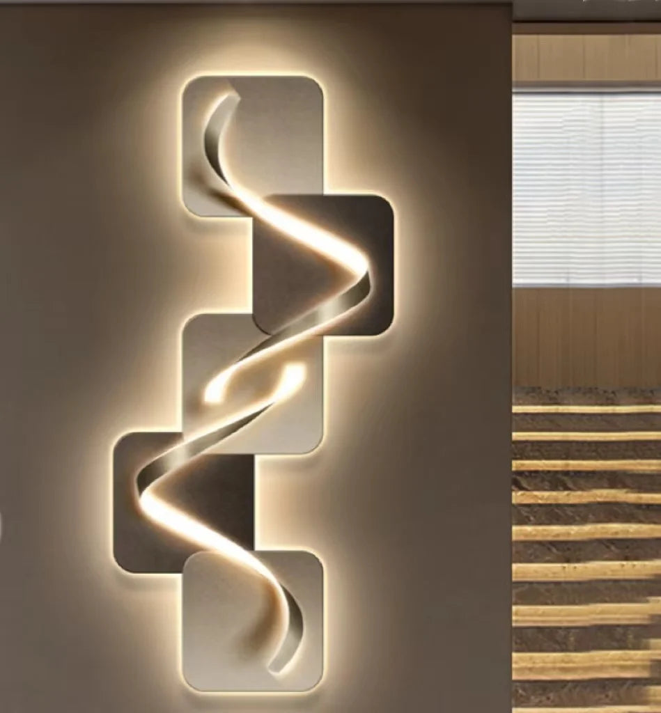 Light luxury entrance hall decoration painting, LED lights, Italian minimalist living room, high-end mural in the corridor - view 4
