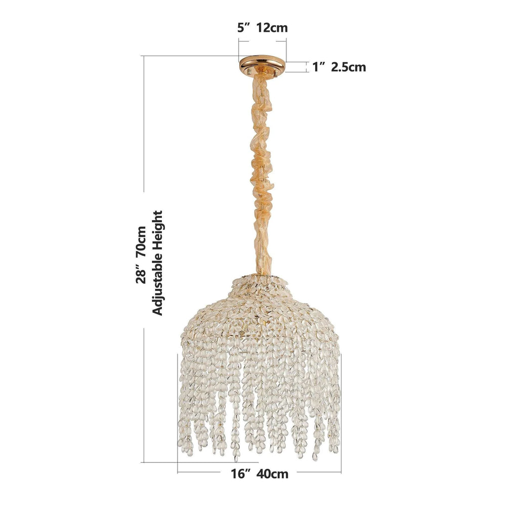 Gold Crystal Ceiling Light Dimensions