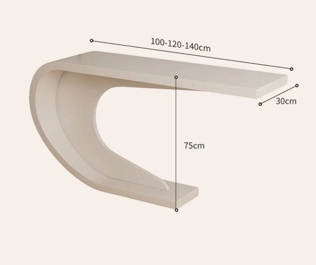 Stainless Steel Modern Console Table with Marble Top