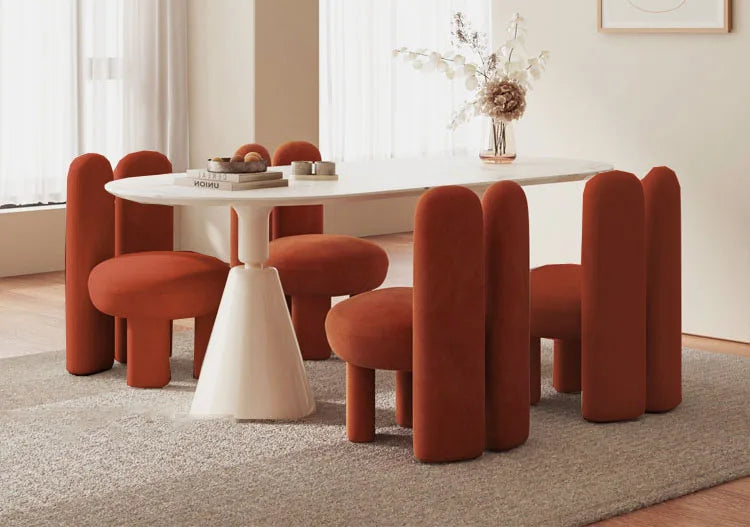 Art-Style Rock Slab Dining Table Set featuring elegant design with 2 or 4 chairs, perfect for modern decor.
