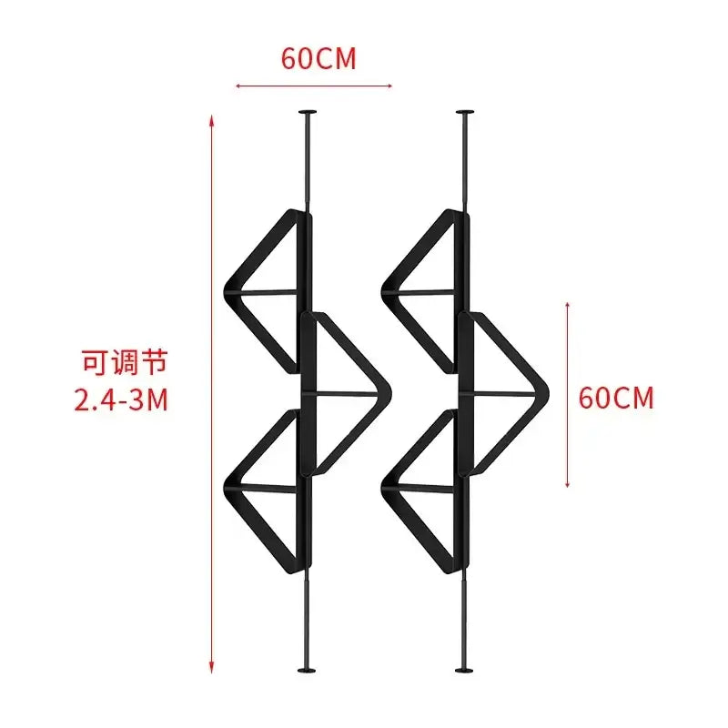 Stainless Steel Light‑ Partition Bookshelf with adjustable height and modern design for home or office use.