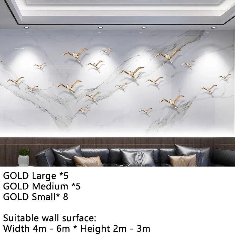 Luxury Pure Copper Seagull Statue Wall Hanging Metal Bird Sculpture Ornament Retro Office Cafe Wall Decoration Home Decor Gift