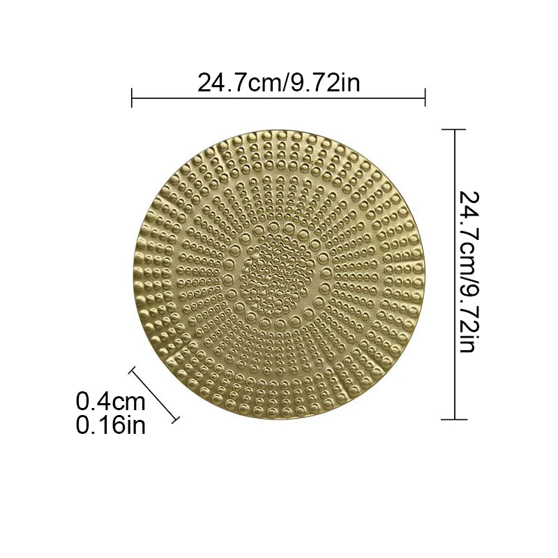 Luxury Modern Metal Circle Wall Art Golden Disc
