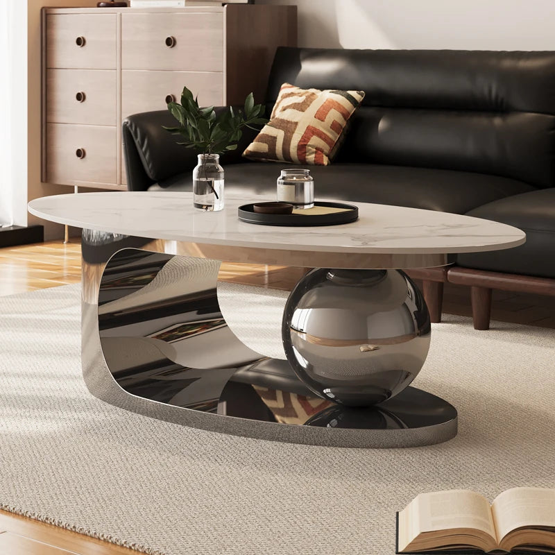 Unique Metal Coffee Table Irregular European Luxury Design
