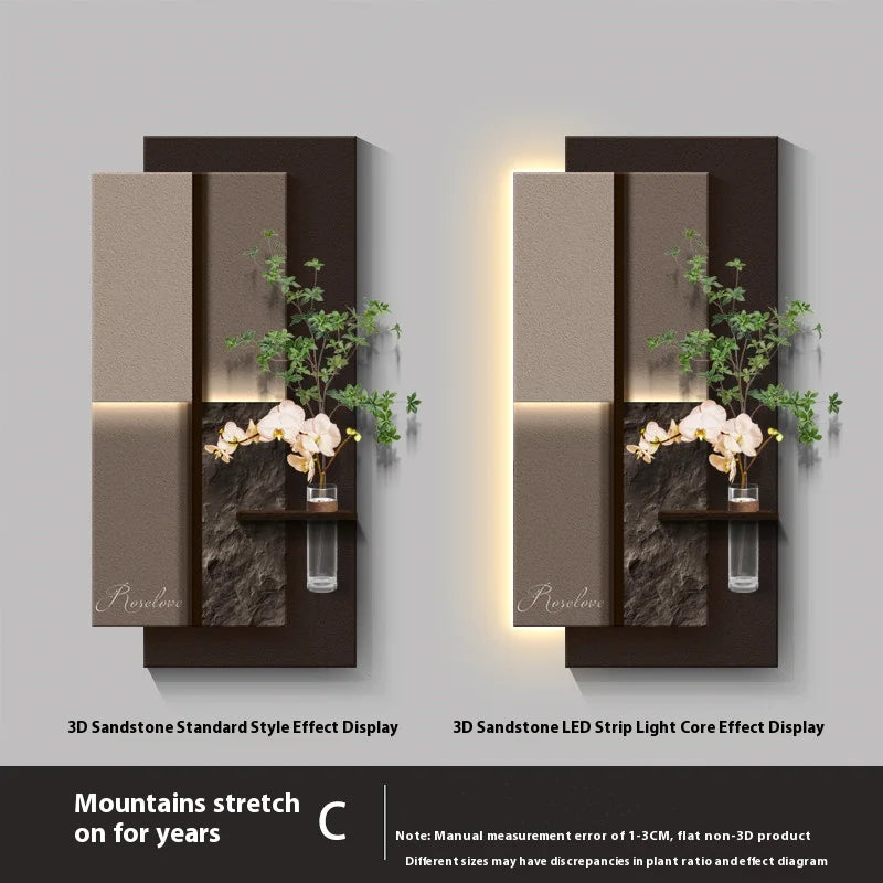 Ltalian Minimalist Entrance Decoration Painting Mural Hydroponic Green
