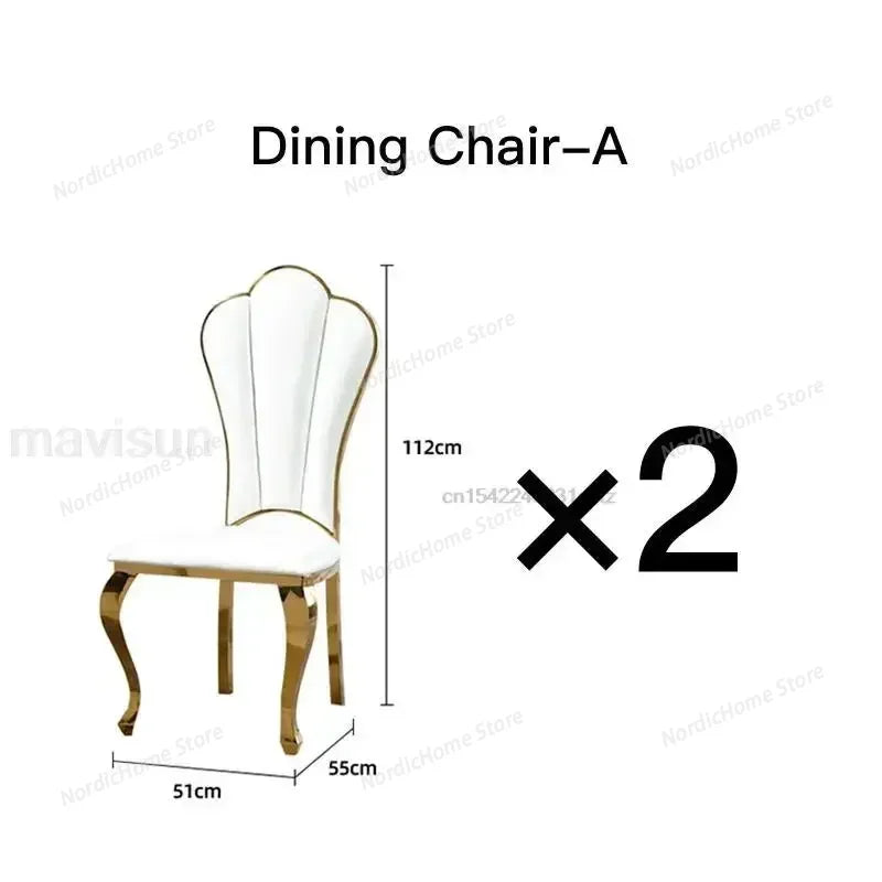 Modern marble glass dining table with elegant dining chairs, showcasing a luxurious design perfect for contemporary homes.