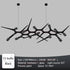 Modern chandelier with black design on a gray background