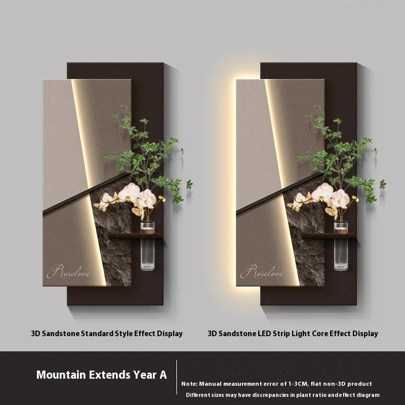 Ltalian Minimalist Entrance Decoration Painting Mural Hydroponic Green