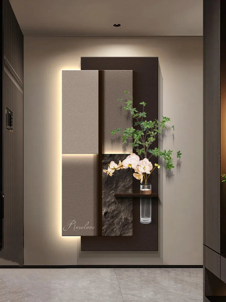 Ltalian Minimalist Entrance Decoration Painting Mural Hydroponic Green