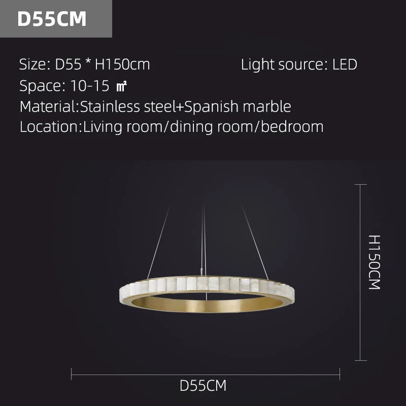 Modern Chandelier Dining Room LED Luxury Hanging Lamp Marble Lighting Lamp for Living Room Chandelier - view 23