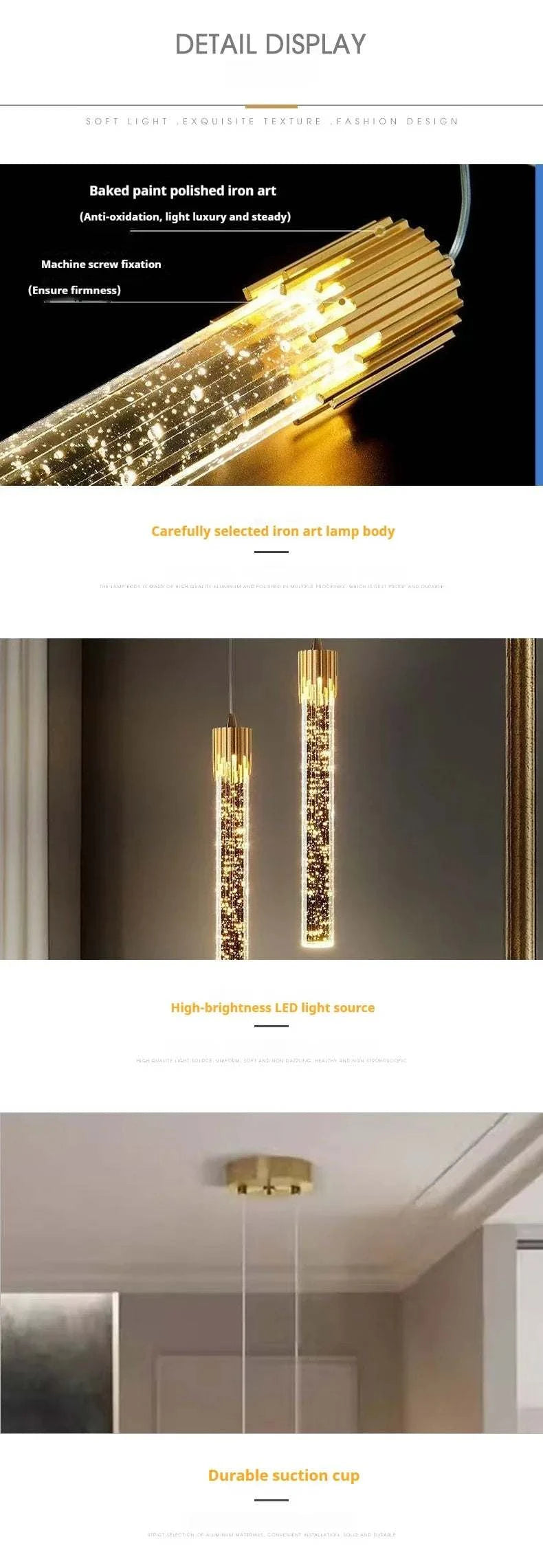 Luxury Crystal Ring Chandelier, Modern Minimalist Pendant Light.