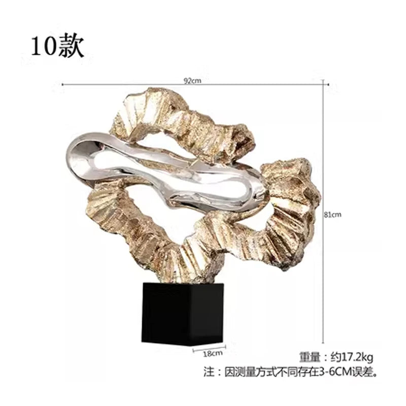 Modern Abstract Sculpture Decoration: Creative Soft Decoration for Hotel Lobby Living Room, Clubhouse, Resin Flooring, and Entr