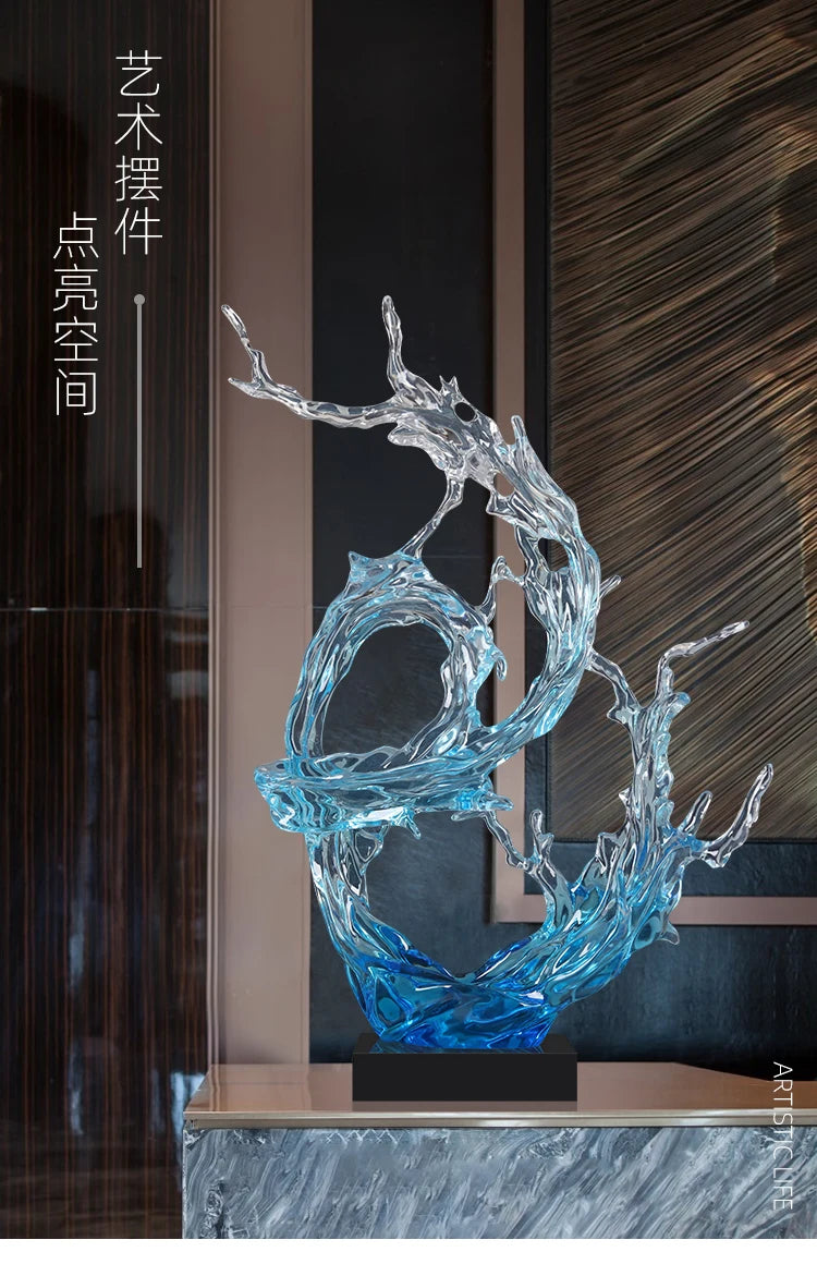Modern Abstract Sculpture Decoration: Creative Soft Decoration for Hotel Lobby Living Room, Clubhouse, Resin Flooring, and Entr