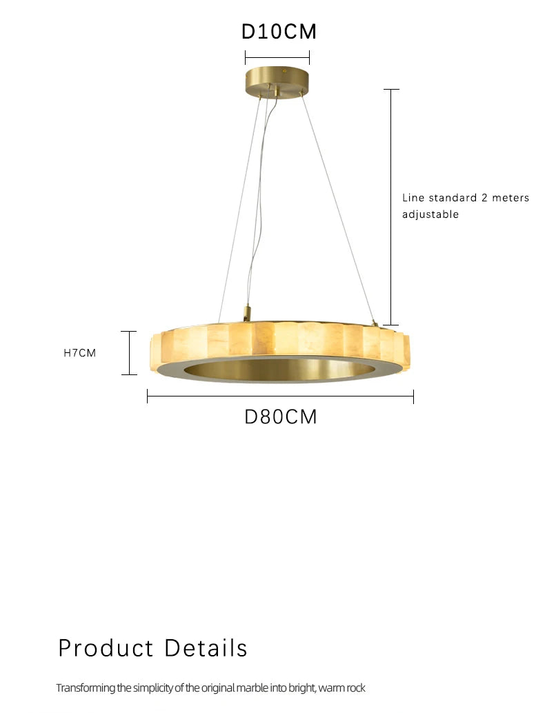 Modern Chandelier Dining Room LED Luxury Hanging Lamp Marble Lighting Lamp for Living Room Chandelier - view 16