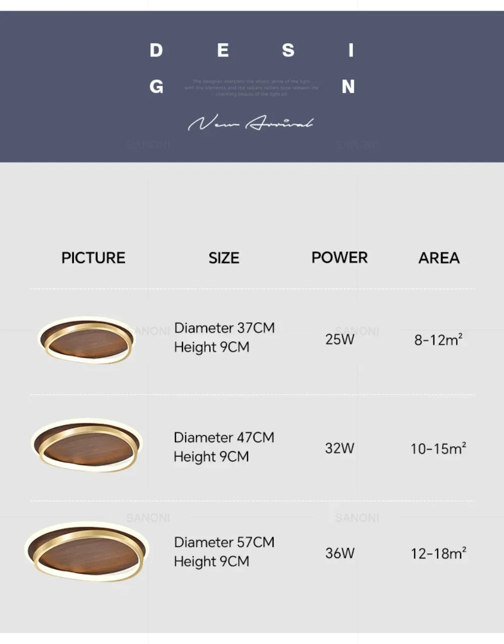 DAMIASMIL LED Modern Ceiling Lamp Creative Round Walnut Wood Color Ceiling Light for Bedroom Study Restaurant Lighting Lustre - view 17